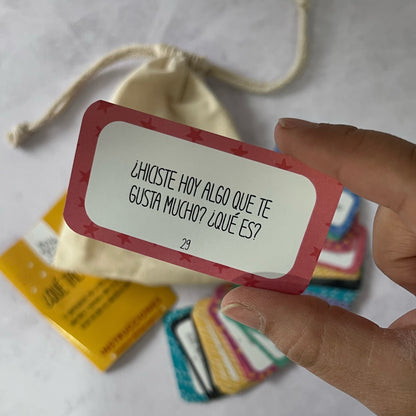 ¿Qué tal tu día? – Set de 96 tarjetas con preguntas del día a día – para abrir conversaciones