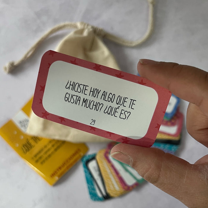 ¿Qué tal tu día? – Set de 96 tarjetas con preguntas del día a día – para abrir conversaciones